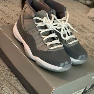 Jordan Air Retro Sneakers in Gray and White